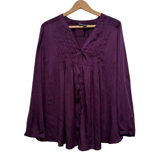 A Pea in the Pod Maternity Tunic Blouse – Size M – Plum Purple - Picture 1 of 7
